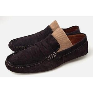 Flag Ltd Driving Shoes Men's 8.5M Slip On Driving Shoes‎ Leather Black